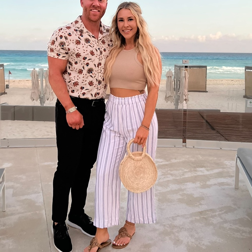 Abercrombie Striped linen pants